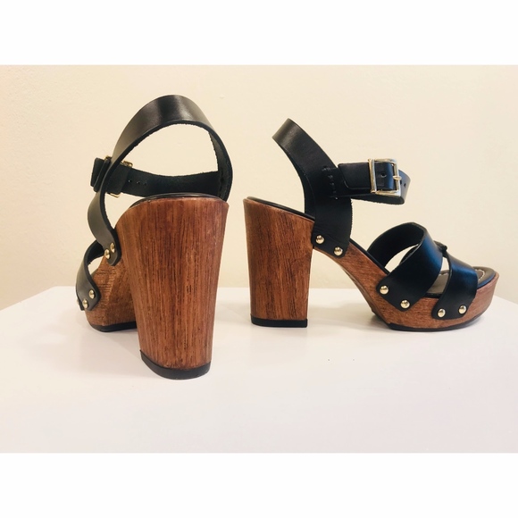 Miz Mooz Shoes - Miz Mooz Fiery Black Leather Sandal Clog Heel 37